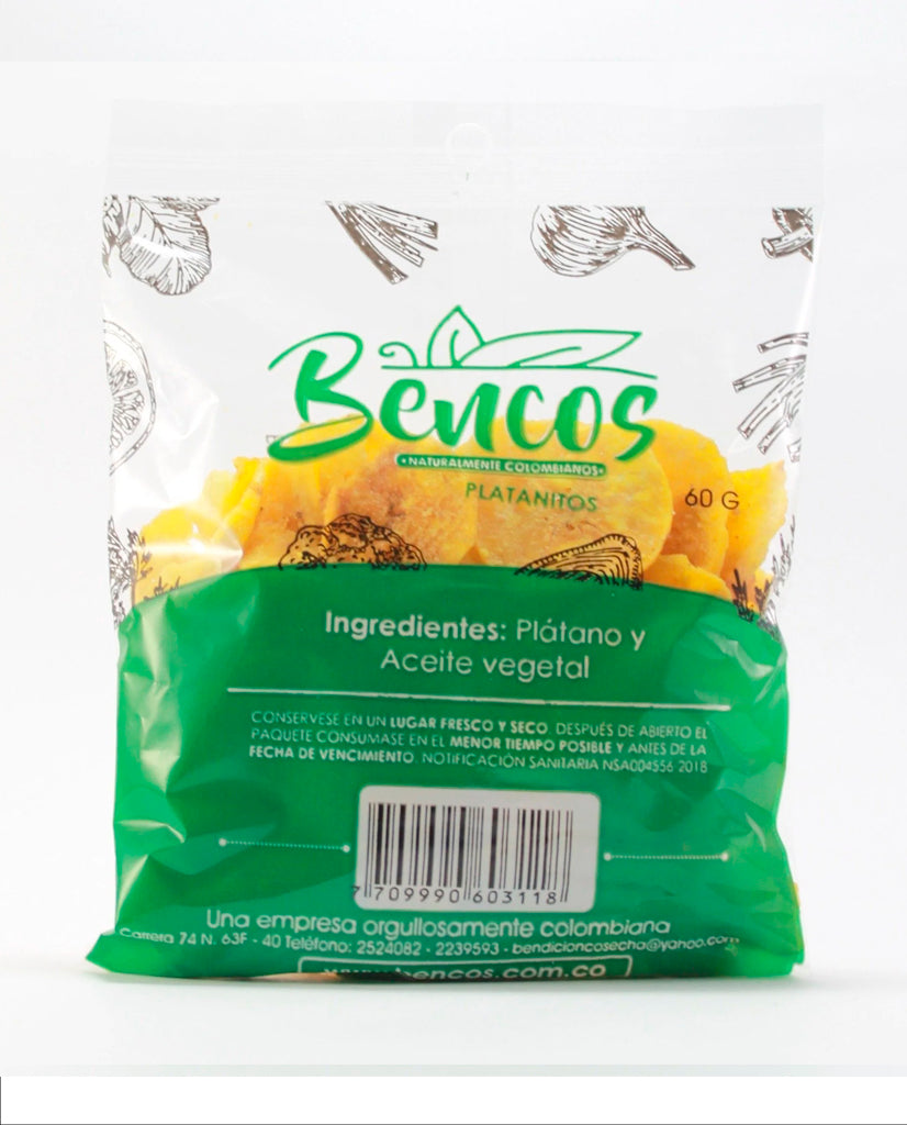 Platanos verdes Bencos 60 gr