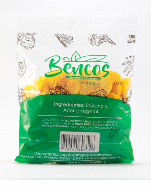 Platanos verdes "Bencos" 60 gr