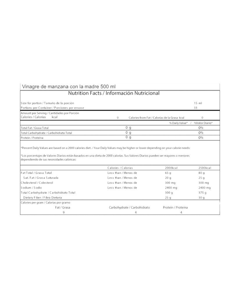 Vinagre de manzana original natural Manzato 500 ml