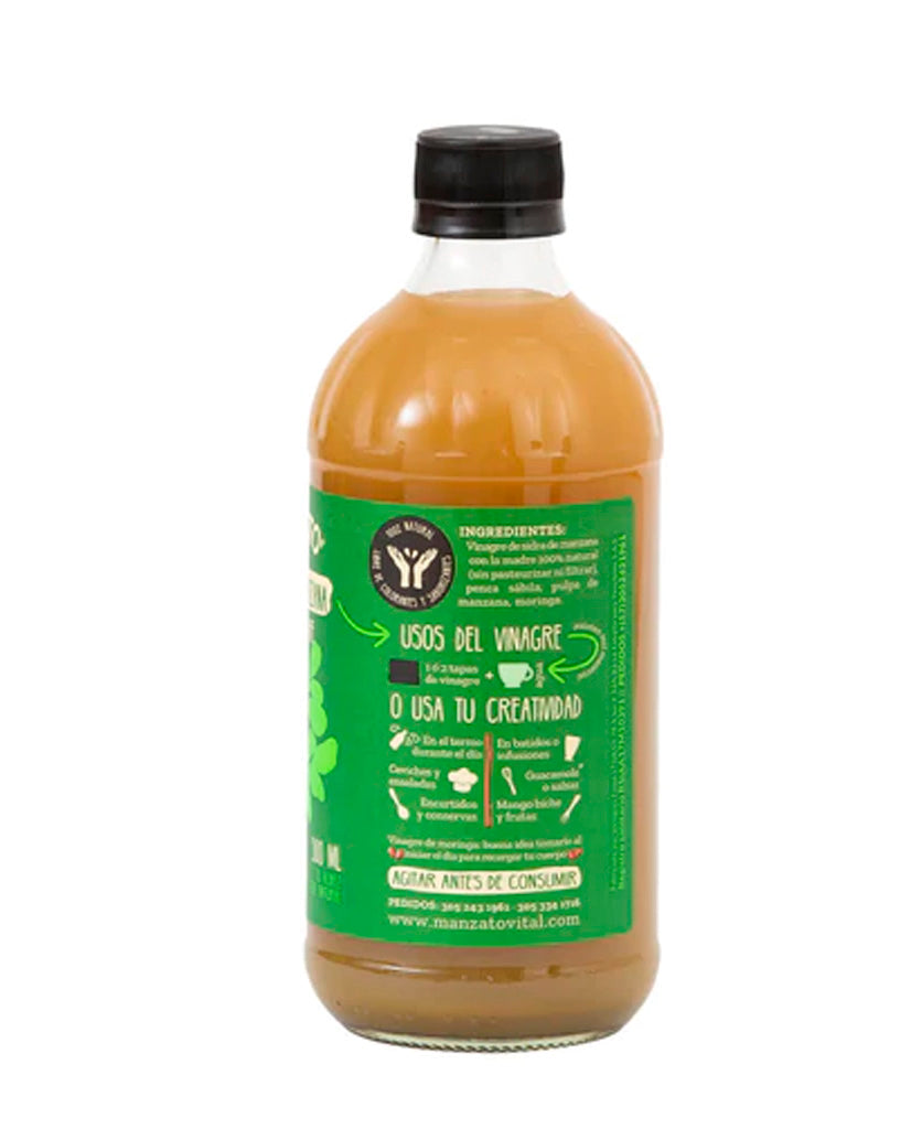Vinagre de Manzana con moringa y penca sábila Manzato 500 ml