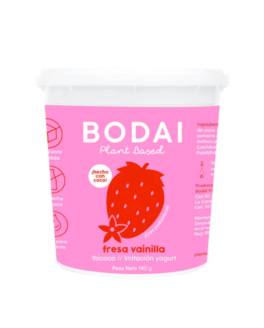 Yogur fresa vainilla Bodai 140 gr