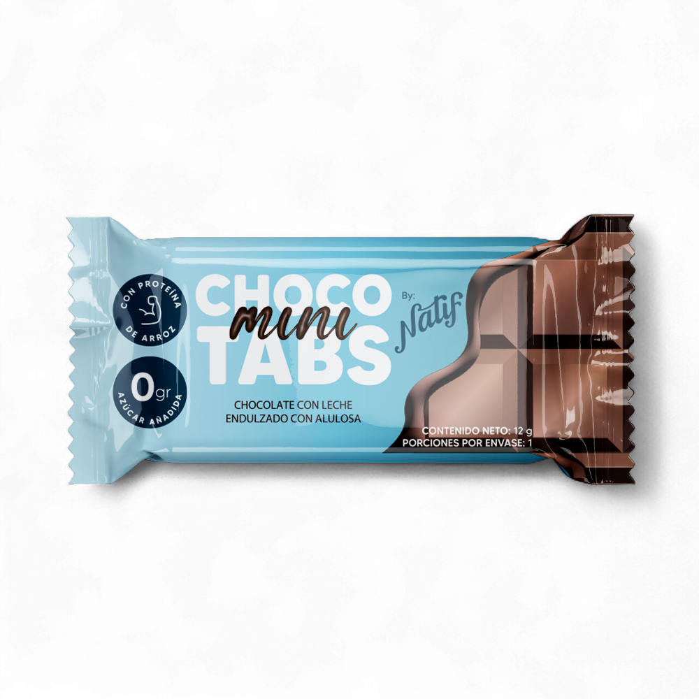 Mini tabletas de chocolate con leche, cremosas y llenas de sabor.