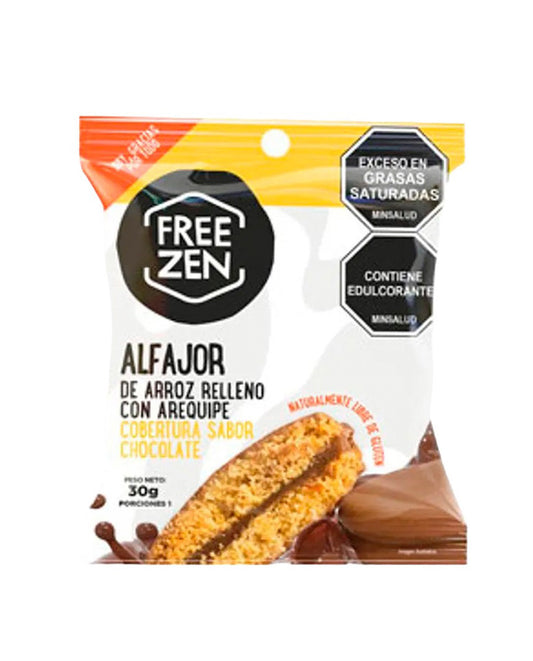 Alfajores con arroz relleno con arequipe Freezen 30 gr