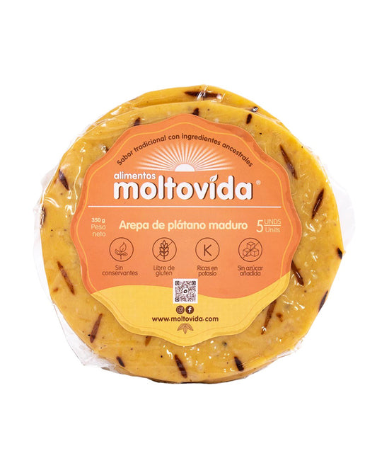 Arepa de plátano maduro Moltovida 5 unds