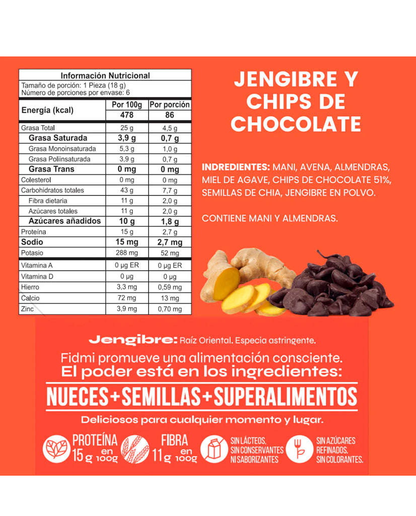 Bola jengibre y cacao Fidme 