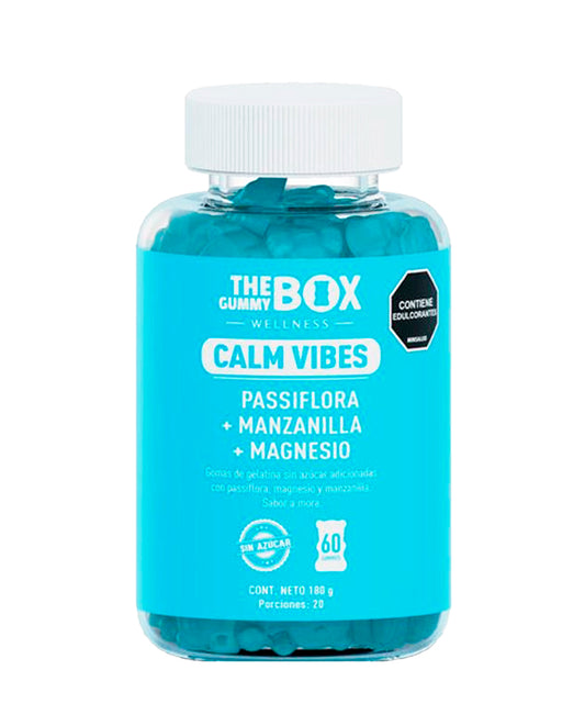 Calm vibes The gummy box 180 gr (Magnesio, Manzanilla y Pasiflora)