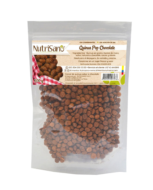 Cereal quinua pop chocolate Nutrisano 100 gr