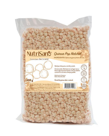 Cereal quinua pop natural Nutrisano 400 gr