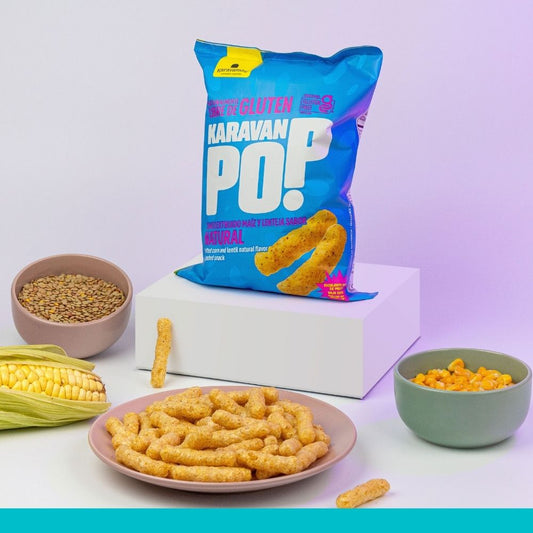 Crujiente combinación de maíz y lenteja, con un sabor natural y ligero.