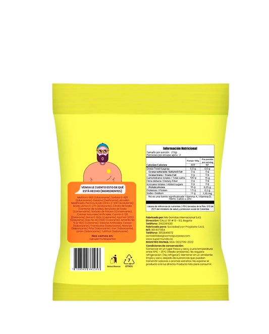 Gomas de gelatina frutal Supermundo 30 g