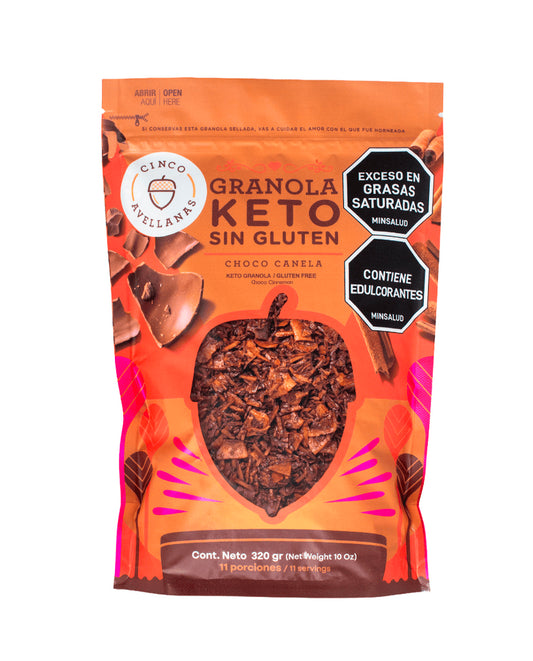 Granola keto choco canela "Cinco avellanas"