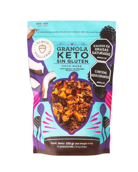 Granola keto coco mora "Cinco avellanas"