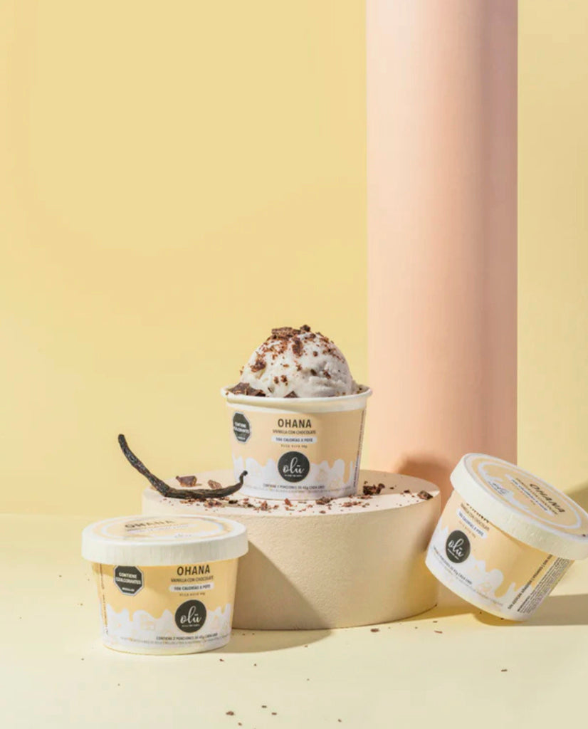 Helado de vainilla chocolate "Olu"