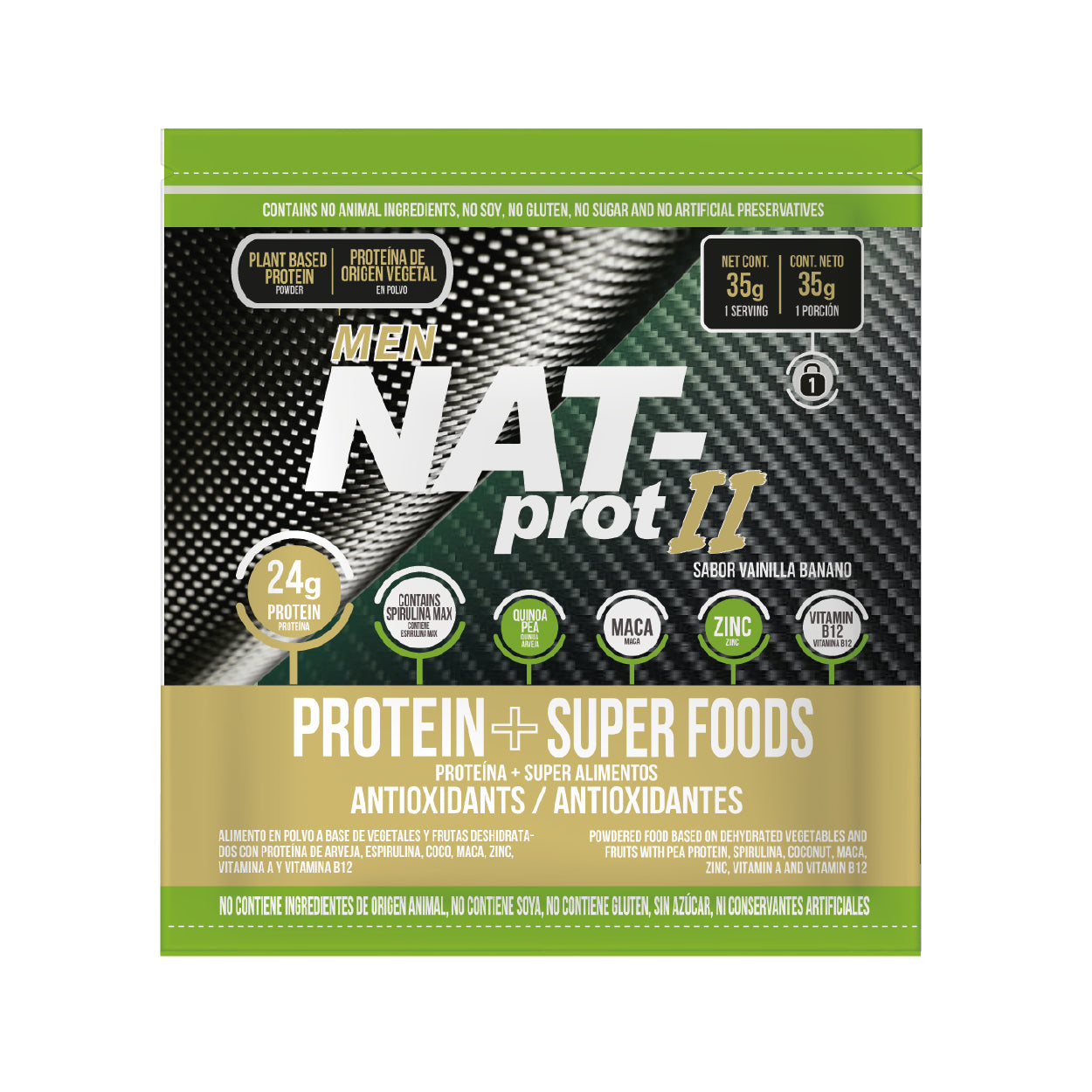 Proteina wowen vainilla banano Nat-prot II 1000 gr
