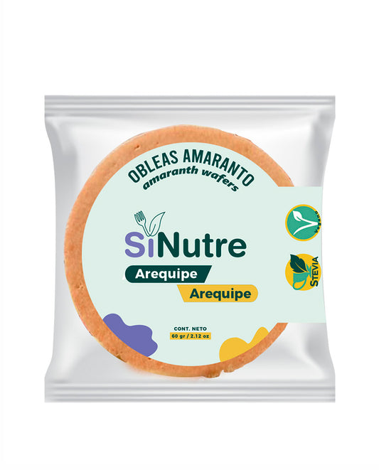 Obleas de amaranto arequipe Sinutre 60 gr