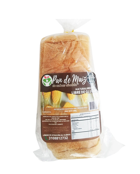 Pan de maíz tajado Vida sana 400 gr Sin Gluten