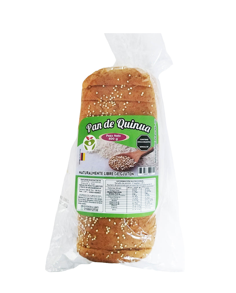 Pan de quinua tajado Vida sana 400 gr Sin Gluten