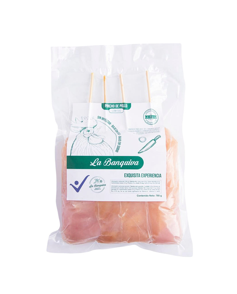 Pinchos de pollo lomito La banquiva 780 gr