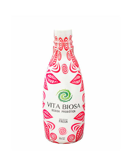 Probiótico fresa botella Vita Biosa 500 ml