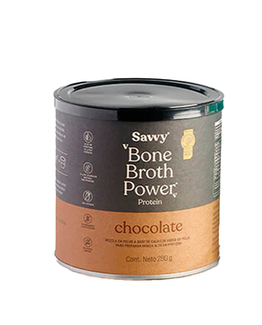 Proteina bone broth power chocolate Savvy 280 gr