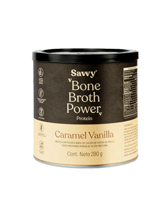 Proteina bone broth power vainilla caramel Savvy 280 gr