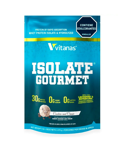 Proteina isolate gourmet coockies y cream Vitanas 5 lb