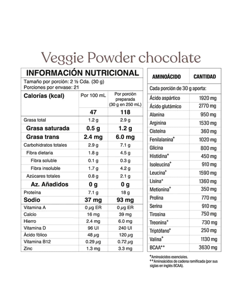 Proteina veggie powder chocolate Savvy 630 gr