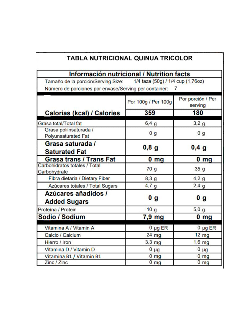 Semilla de quinoa tricolor "Karavansay" 350 gr