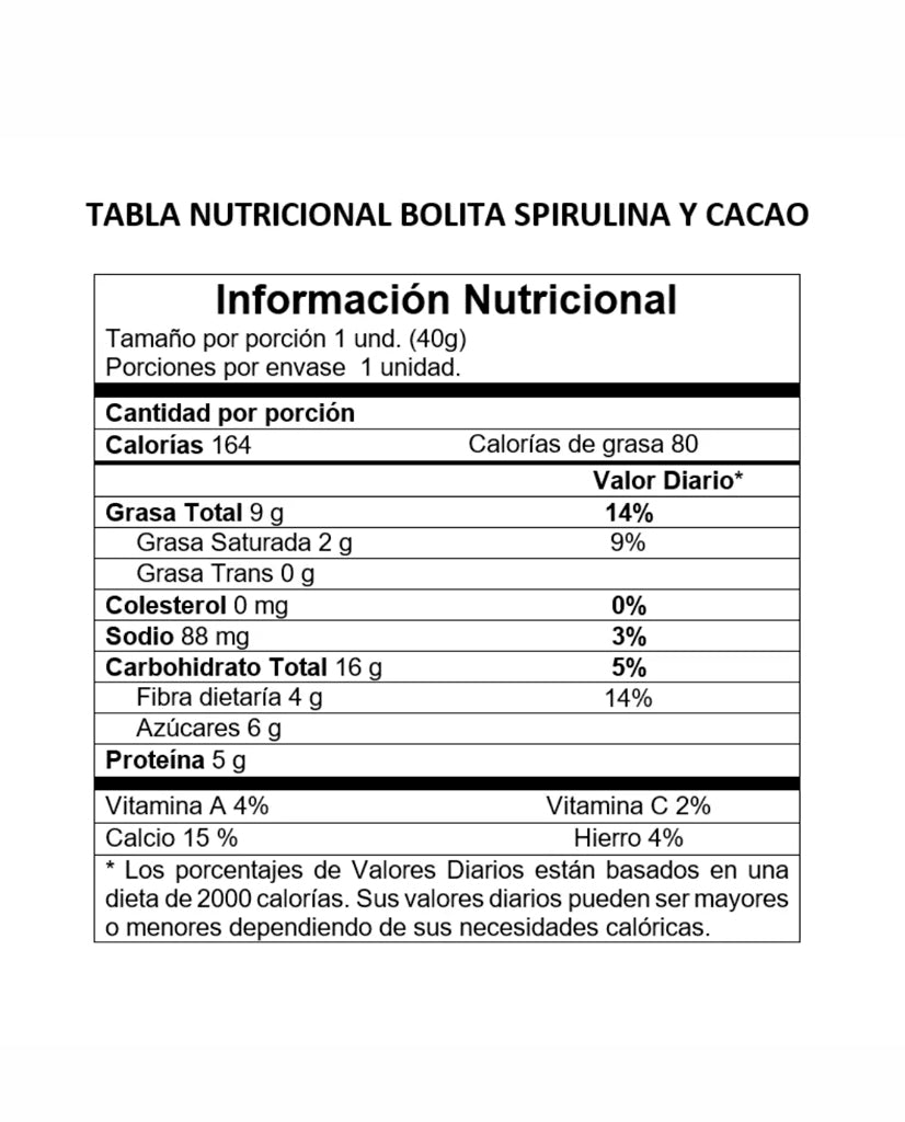 Sixball espirulina y cacao Fitme 108 gr