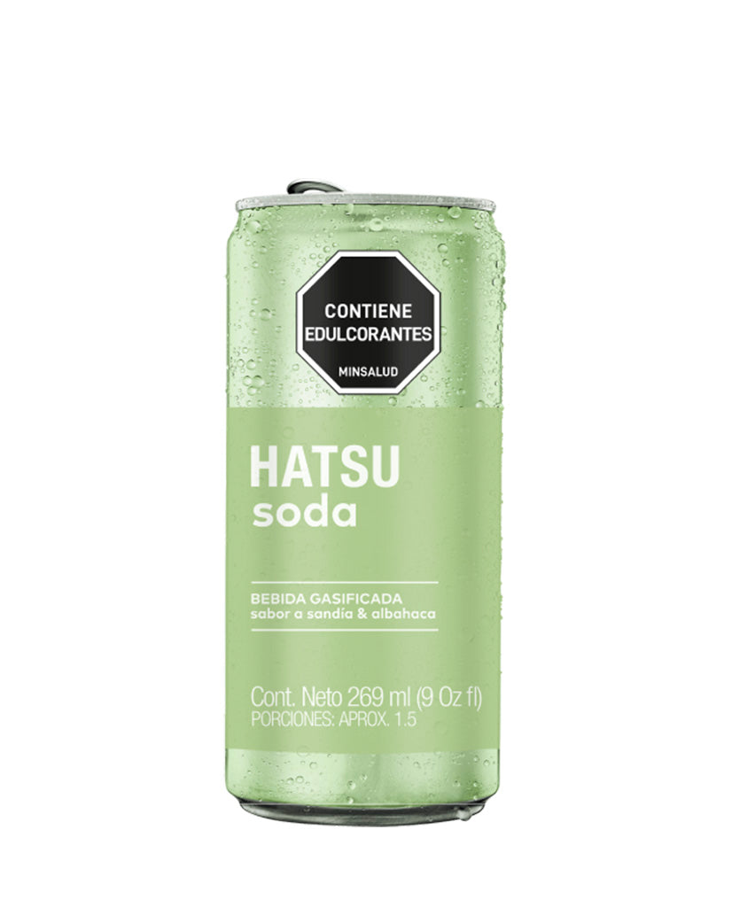 Soda en lata sandía y albahaca Hatsu 269 ml