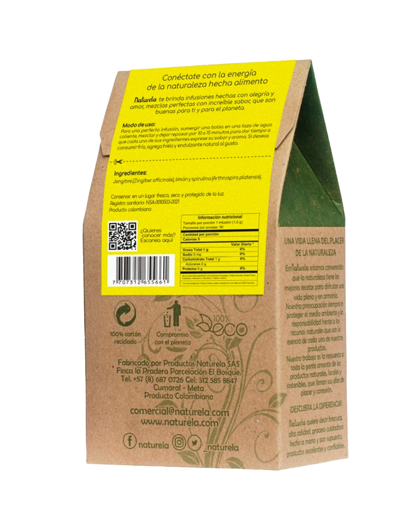 Spirute jengibre Naturela 30 sobres