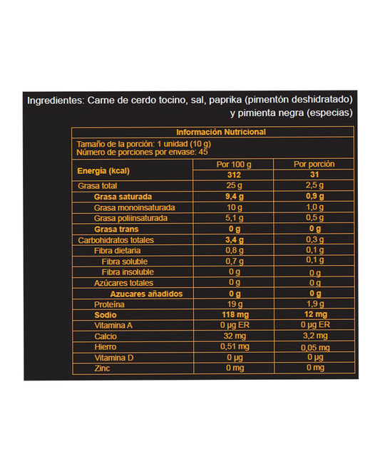 Tocineta premium de cerdo La banquiva 450 gr