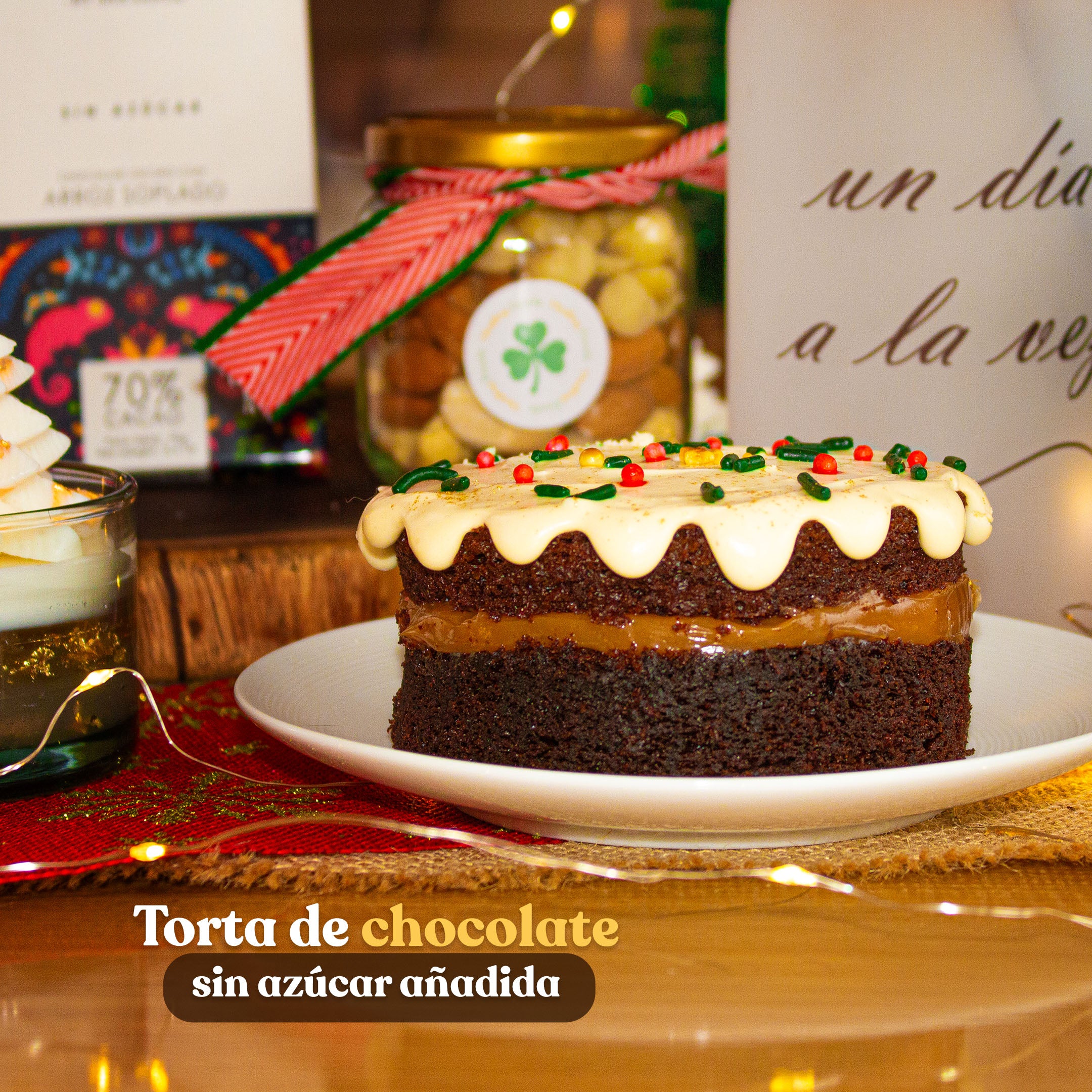 Torta de chocolate navideña