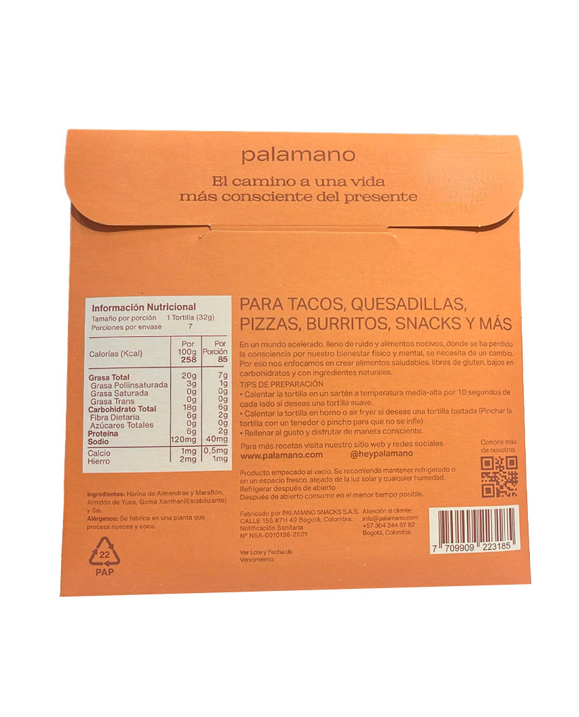 Tortillas de marañón Palamano 230 gr