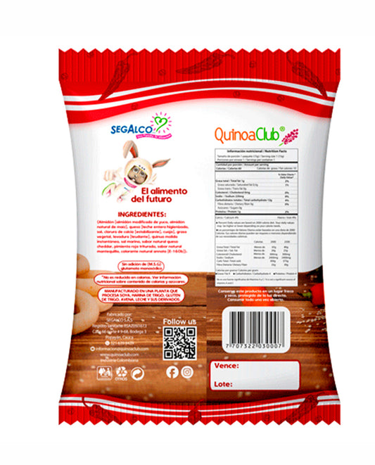 Unidad rosquitas de quinua picante pack Quinoa club 15 gr