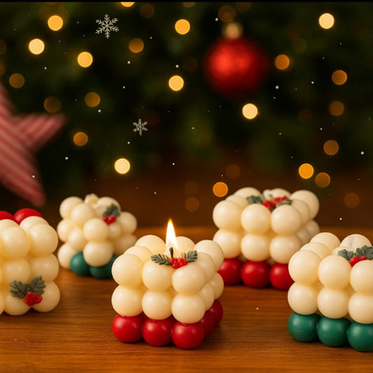 Vela cubo navidad