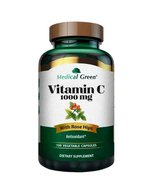 Vitamina C 1000 mg with Rose Hips Medical Green 100 Tabletas