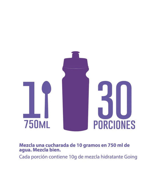 cantidad de porciones Hidratante de uva Going