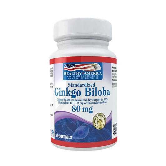 Ginkgo biloba 80mg Healthy america 90 caps