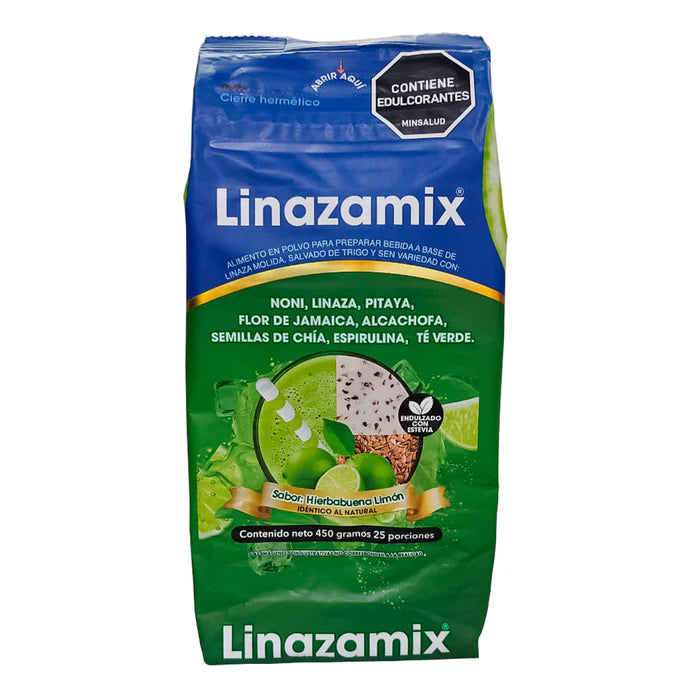 Mezcla de linaza con hierbabuena y limón, con un sabor fresco y natural.