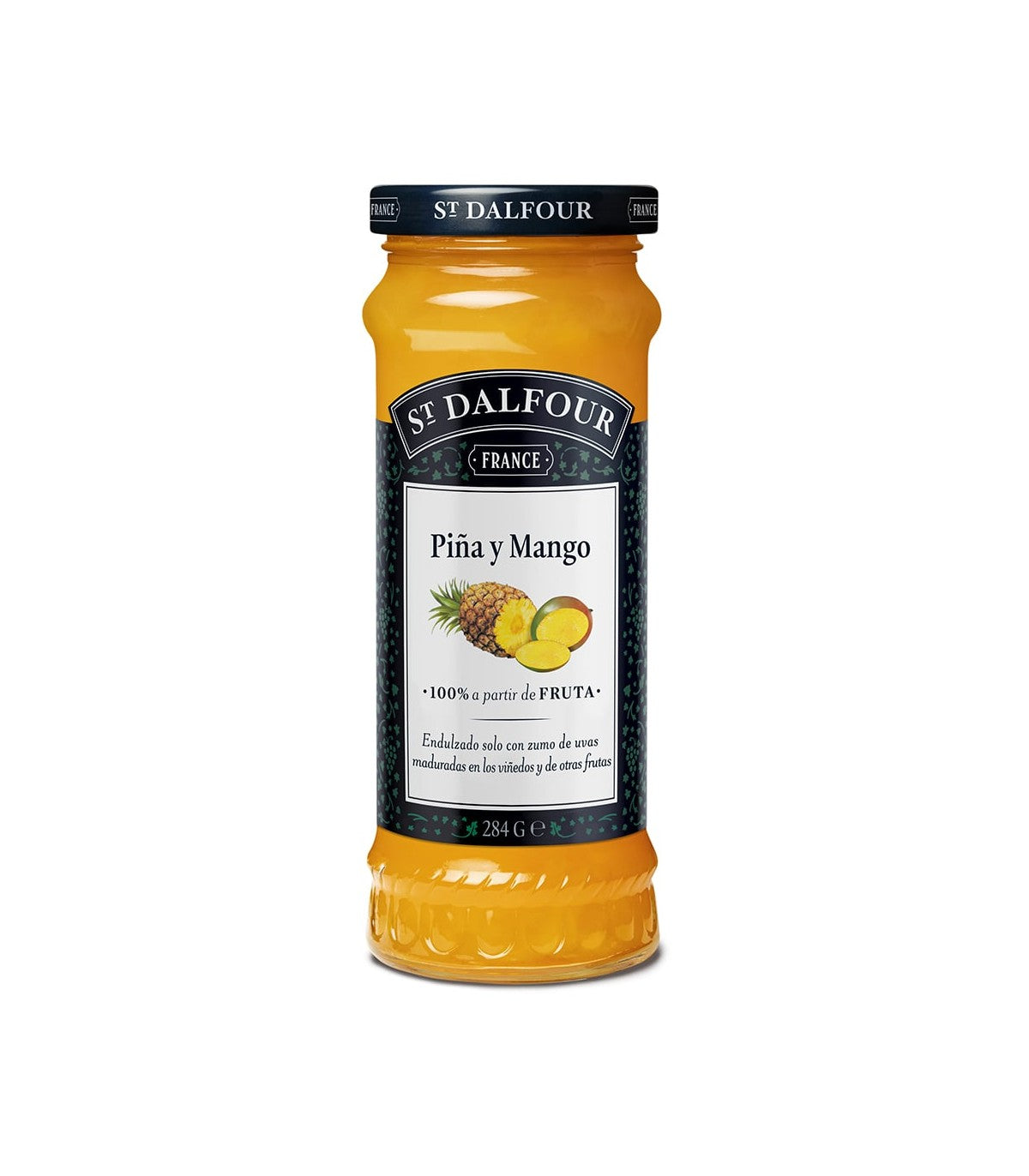 Mermelada de piña y mango 284 g, con fruta natural y un sabor tropical único para disfrutar en panes, yogures y postres
