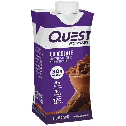 Bebida con 30 gramos de proteina sabor chocolate.