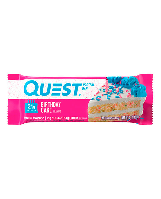 Barras de proteina birthday cake Quest 60 gr