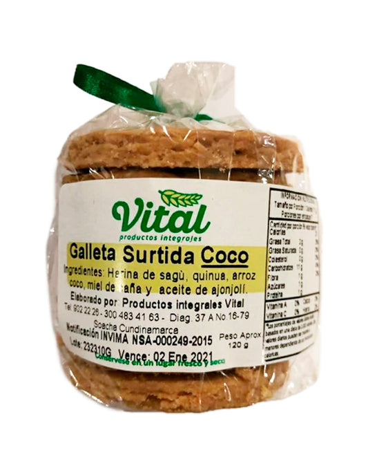 Galleta surtida coco Vital 7 unds 120 gr