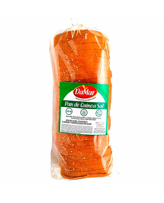 Pan tajado de quinoa sal Damar 450 gr Sin Gluten