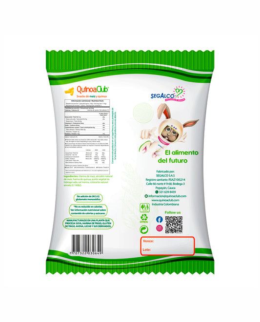 Unidad cheetos naturales sal marina Quinua club 12 gr