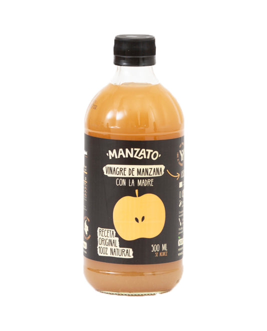 Vinagre de manzana original natural Manzato 500 ml